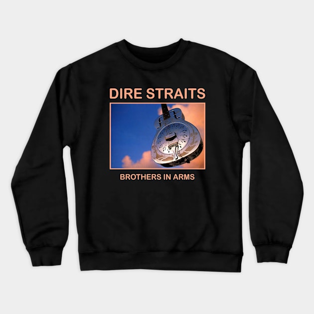 Dire Straits Brothers In Arms Guitar. Crewneck Sweatshirt by BanyakMau